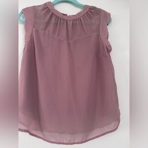 Mauve Scallop Sleeveless Top